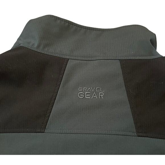 Black Gray Gravel Gear Mens Insulated Soft Shell Jacket Size X-Large - Picture 3 of 14